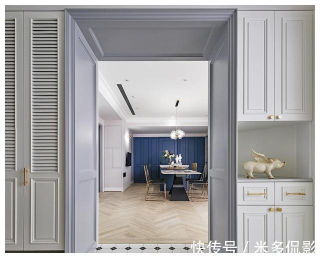 轻奢|250㎡美式轻奢大平层，独立玄关比客厅还好看，全屋简洁又显品味！