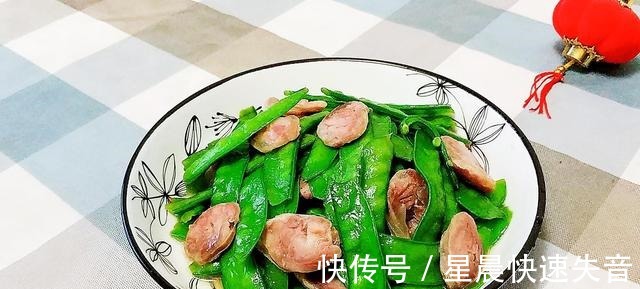 口感|“腊肠炒荷兰豆”的正确做法，口感脆嫩入味，美味又有营养！