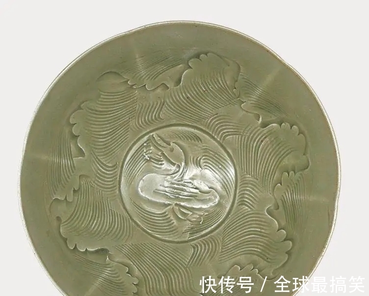 元代#元代霁蓝釉暗刻龙纹玉壶春瓶