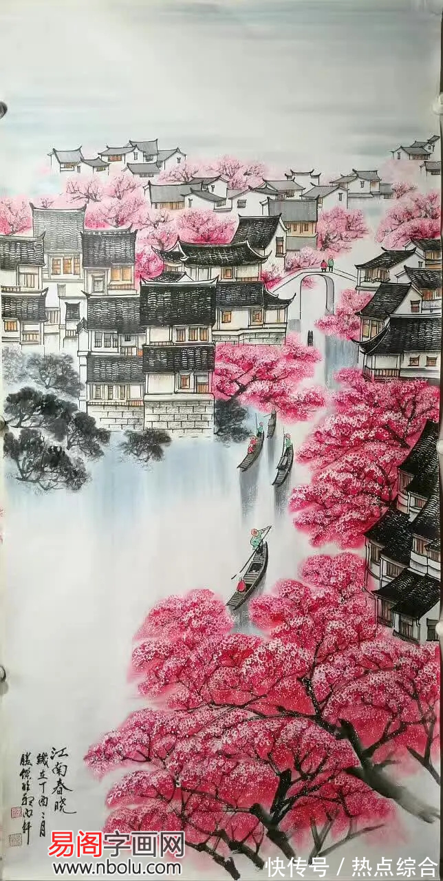 江南&中美协画家陈胜杰诗意江南山水画赏析:一生痴绝处,一梦到江南