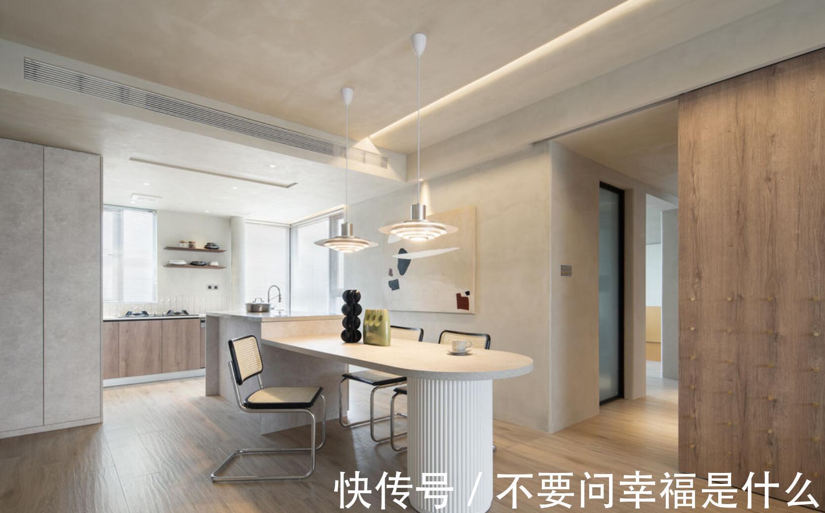 空间表现|不愧是设计师的家，全屋不用乳胶漆，布局颠覆传统，超有质感！