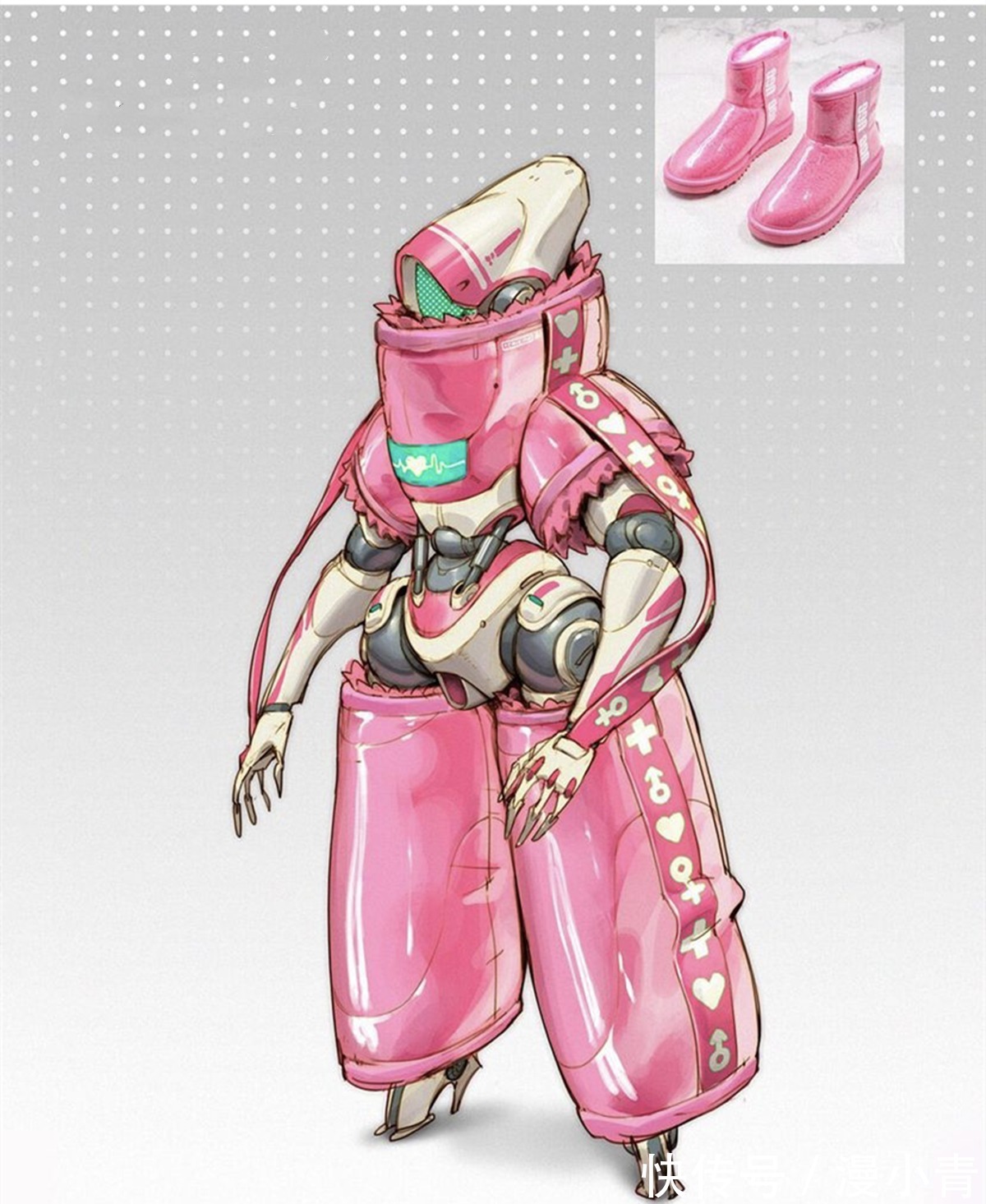 画师|当运动鞋化身二次元形象,机械与运动的融合,鞋子自己也能行走