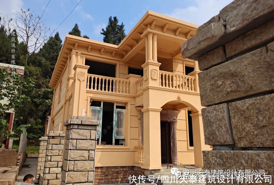 遂宁|四川遂宁二层欧式风格别墅完工实景 大露台网红别墅 遂宁施工队
