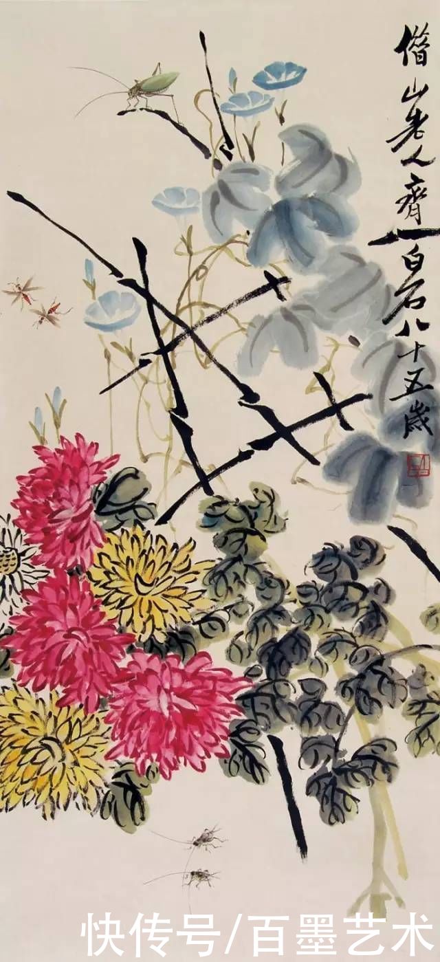 蝴蝶|齐白石草虫图200张,他把草虫画活了