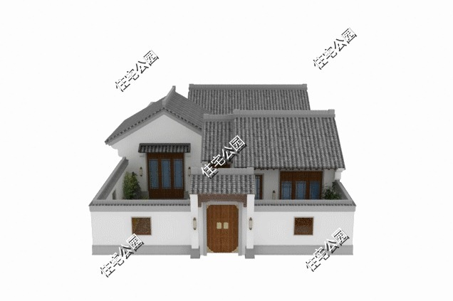 中式|农村盖房一定要有个院,11×19米中式合院,当养老房很合适