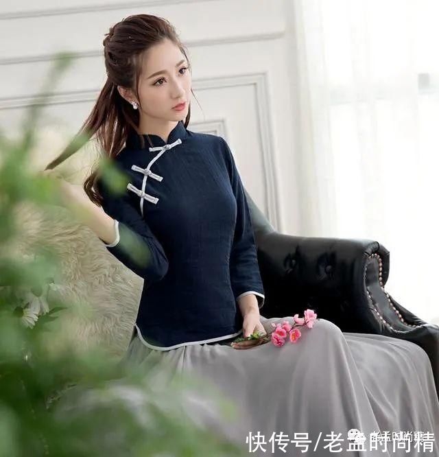 上衣|棉麻旗袍式的上衣，娴静犹如花照水初见倾心