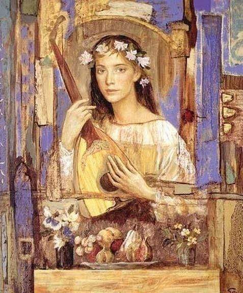 班牙!美丽的西班牙女郎英国浪漫主义画家女性人物油画欣赏