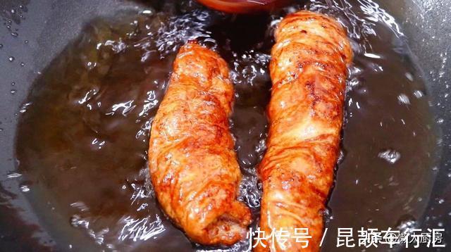 脆皮|很多人不爱吃猪大肠，那是没做好，放入脆皮水中，外皮酥酥脆脆