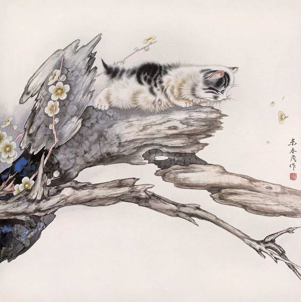 代表作品@米春茂笔下的猫,趣萌可爱,稚气童真