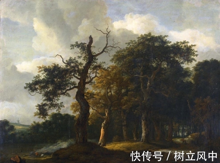 橡树&油画风景：大师笔下的秋天树木，带你漫步在秋色灿烂的世界里