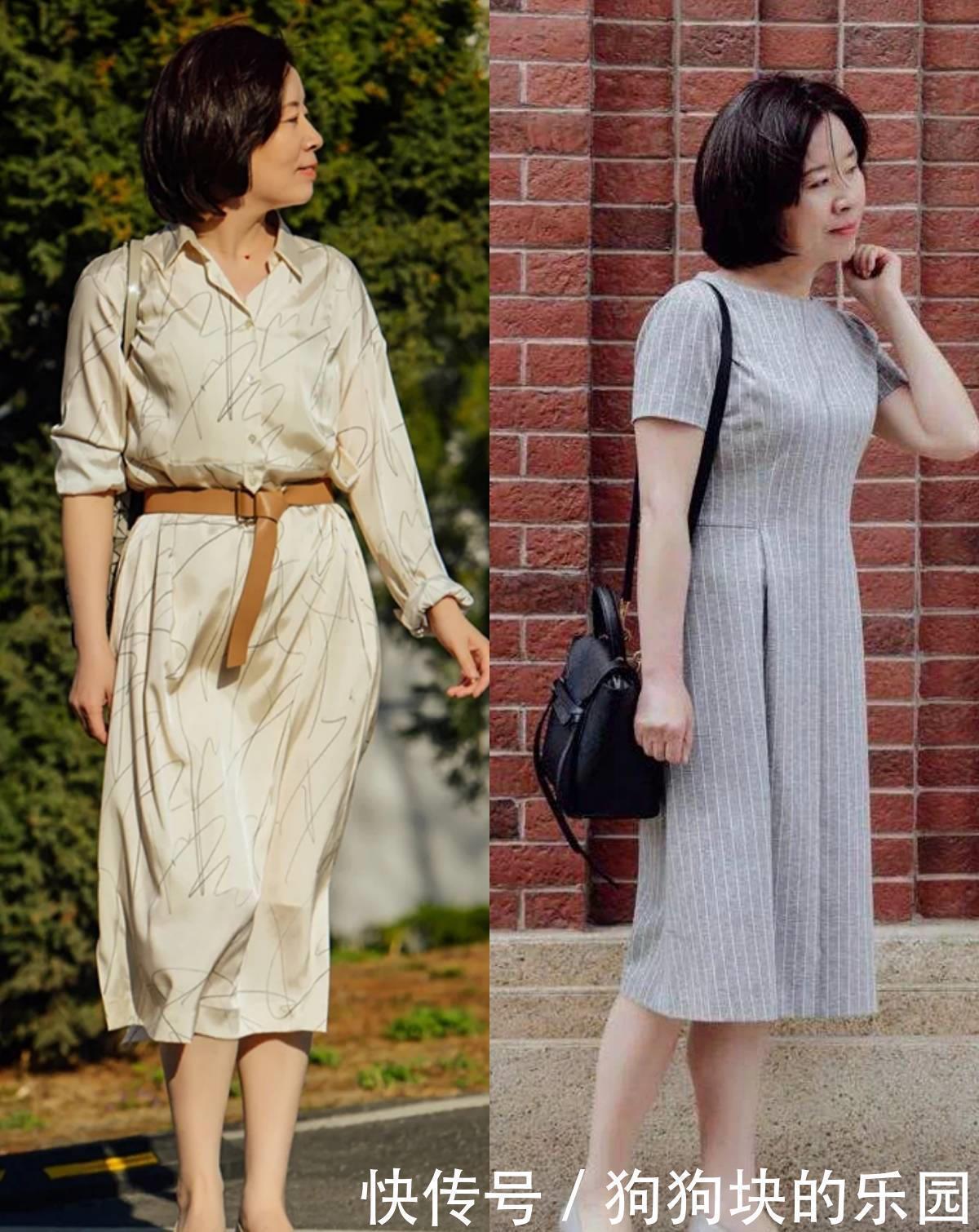 博主 女人年过50会打扮才优雅,这位博主的裙装搭配,简约舒适显气质