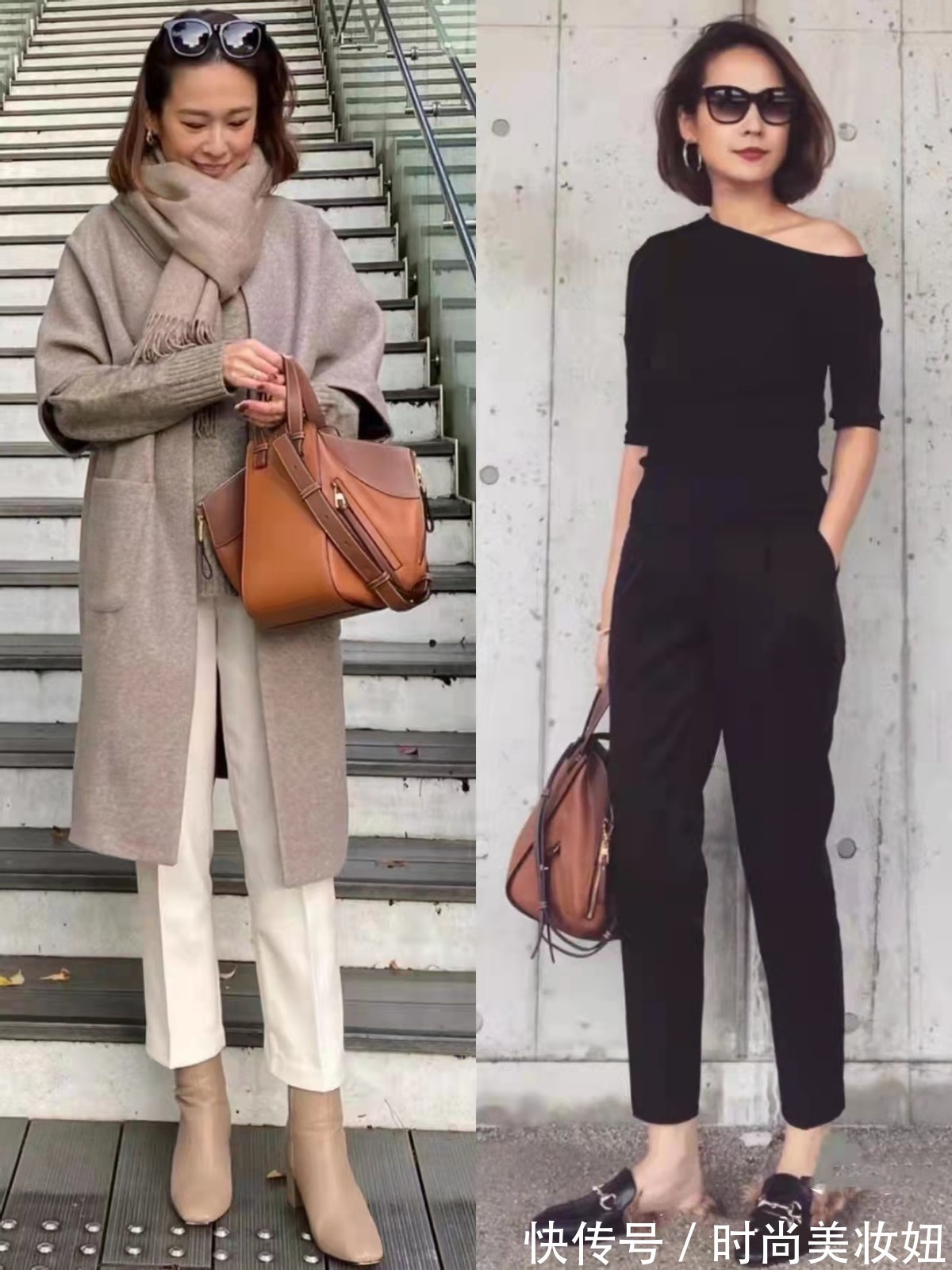 大长腿|上了年纪的女人,穿得越简单越高级,“中性色”穿搭气质翻倍