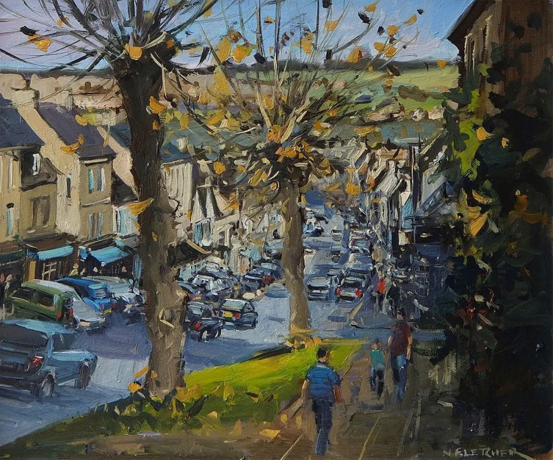 田园风光画@他用画笔,勾勒出一幅幅唯美动人的田园风光画