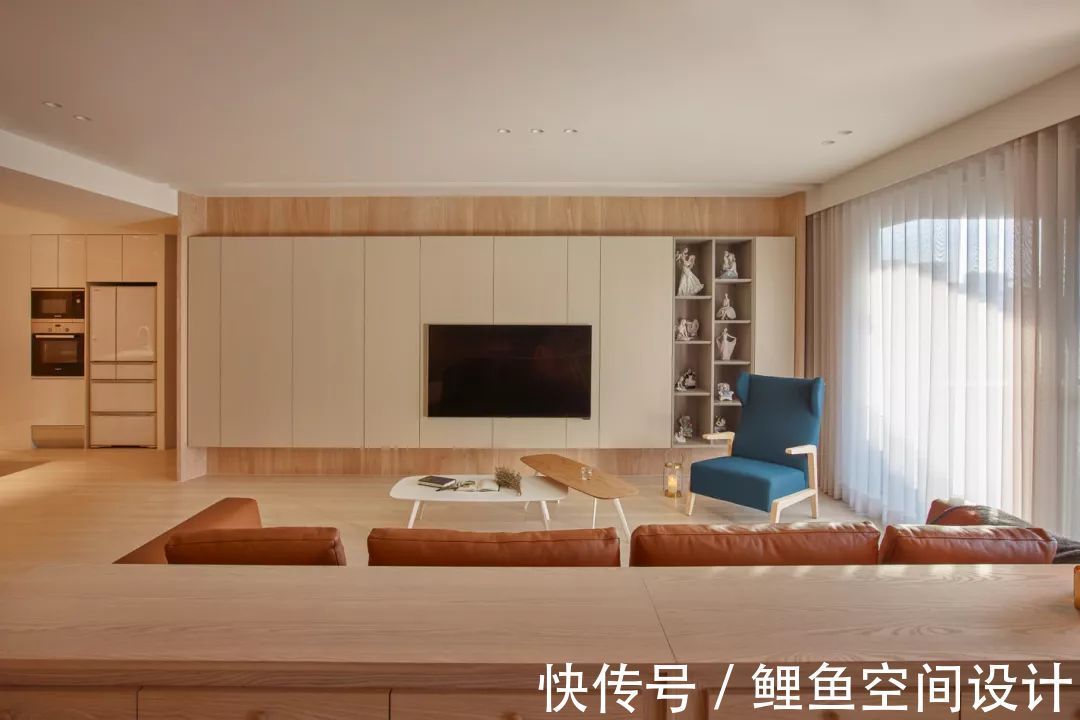 客厅|180㎡现代简约,暖色调的浪漫,温馨舒适自然