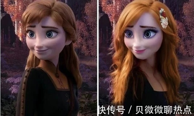 萌感|给冰雪奇缘女主开“美颜”如何本来小清新,这下变“俗颜”了!