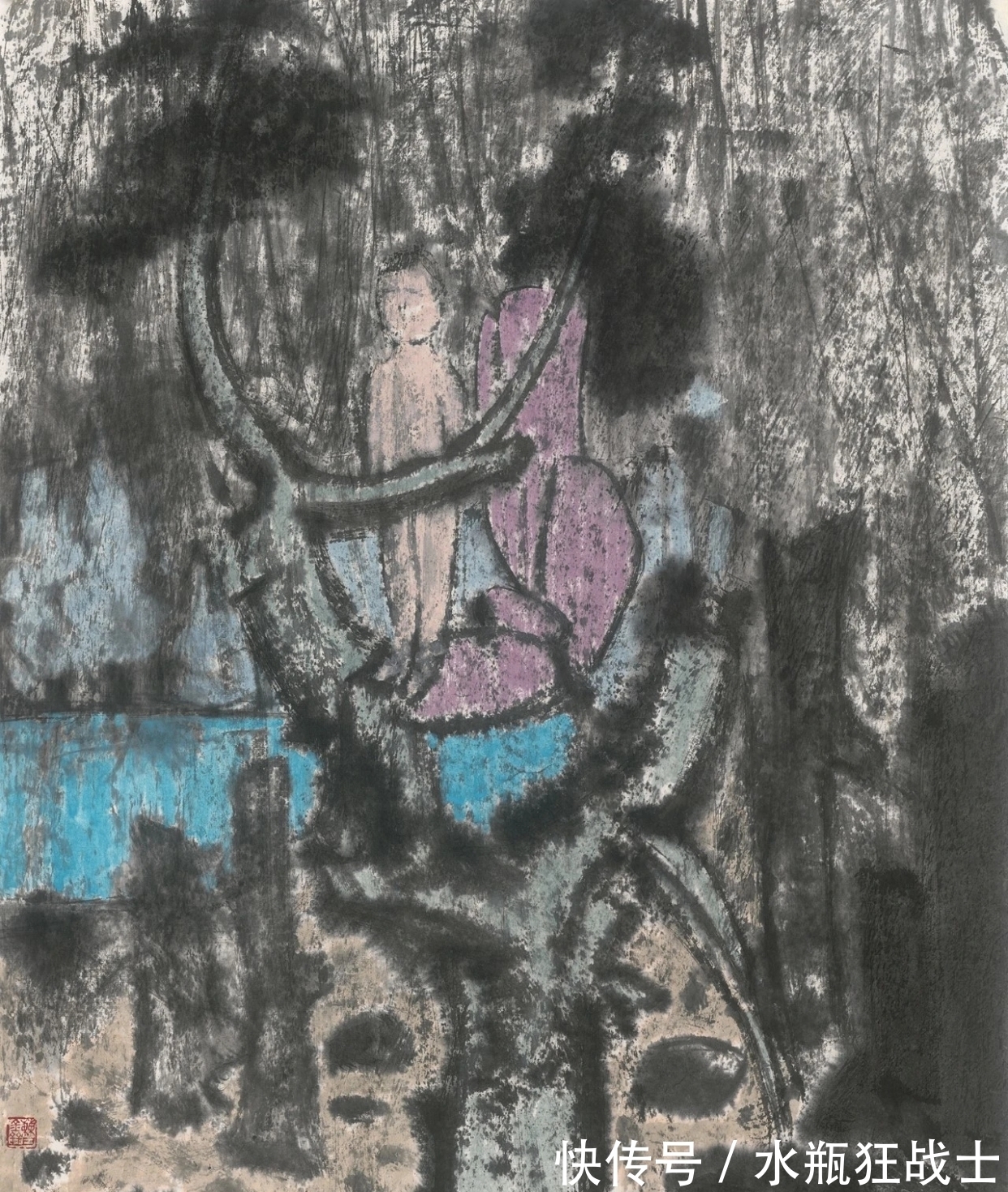 国画家!曹鑫中国画|有意渲染一种神秘而幽深的气氛