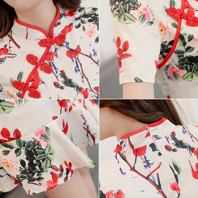 旗袍|复古旗袍连衣裙,素雅中透出女儿家的细腻与知性,别具一格