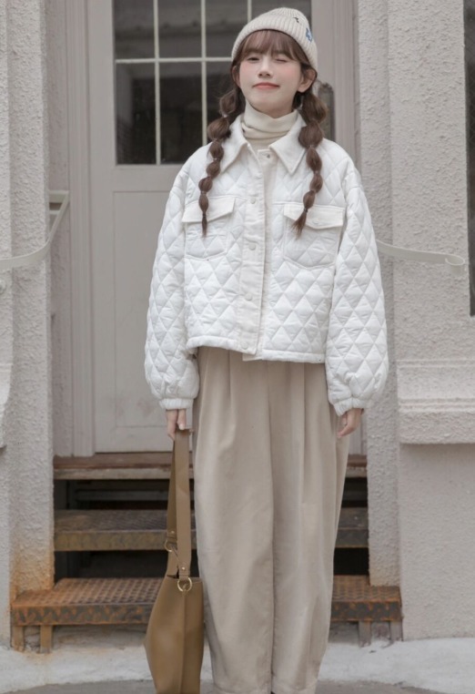 减龄|羽绒服就要穿“奶油色系”,温柔可爱还减龄,让人一秒沦陷