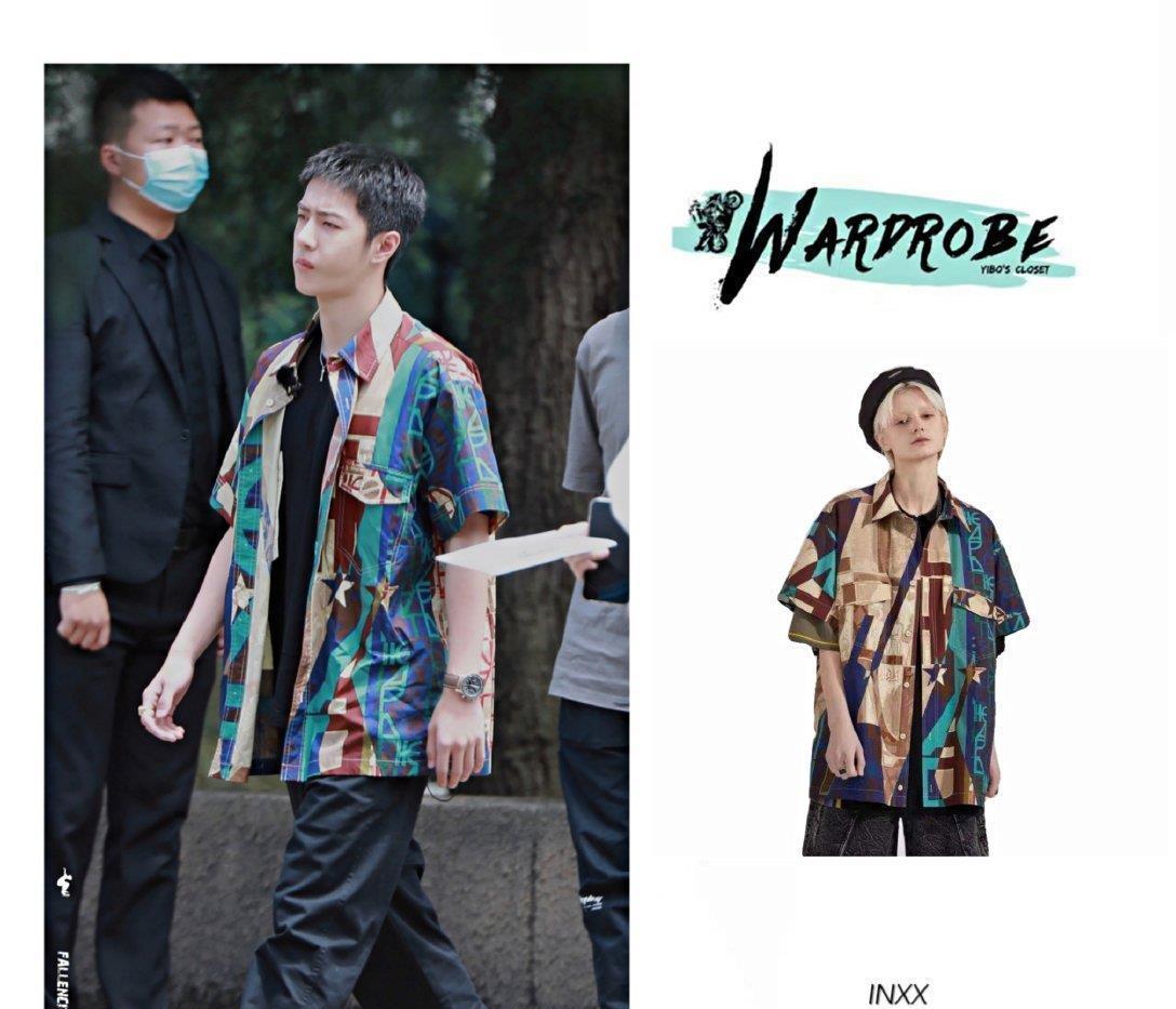 王一博 超拽!王一博外景录制,花衬衫异常醒目,全程皱眉表情包上线