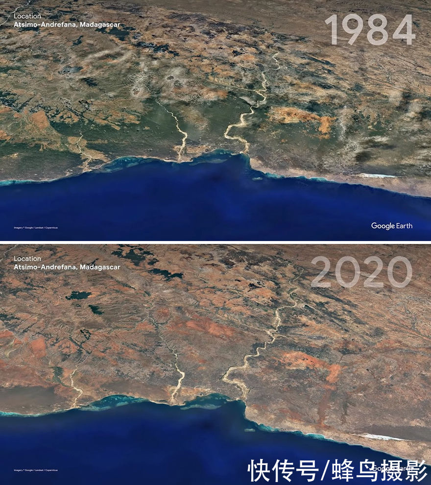 14张卫星拍摄的地球30年对比照,变化触目惊心,死海快要消失了