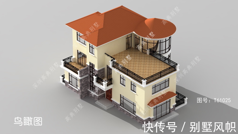 风格|三层农村别墅，整体采用欧式风格，家乡建栋充满羡慕的眼光看你。