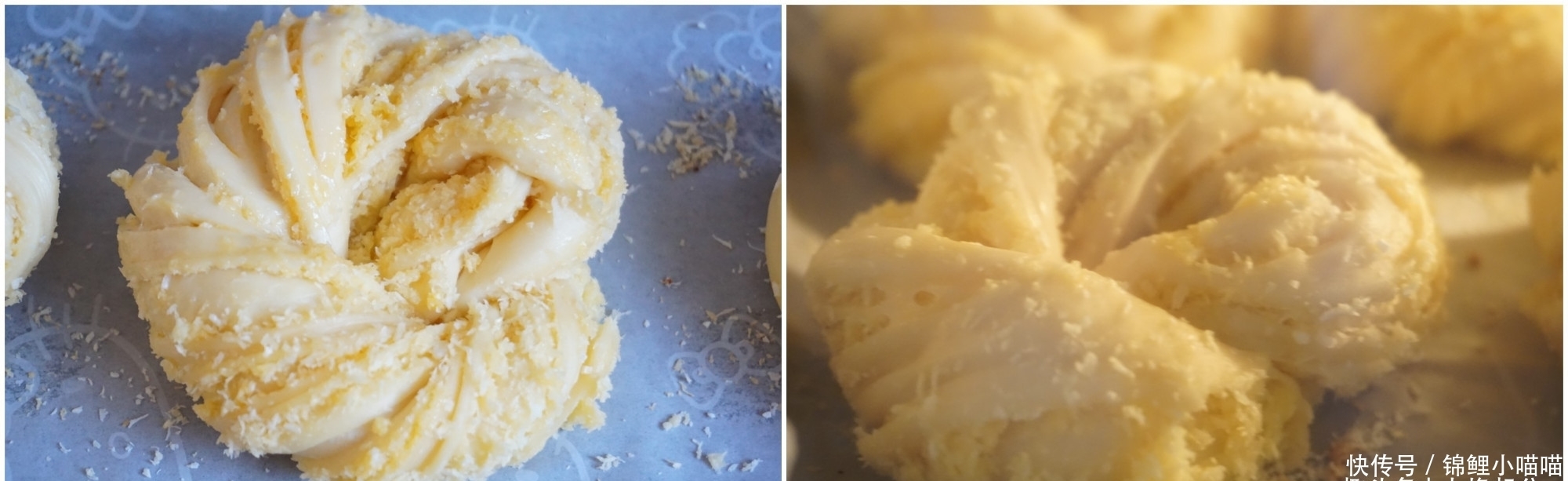 面团|面包店热卖的椰蓉面包圈,自己在家做特简单,满屋飘香,外脆内软