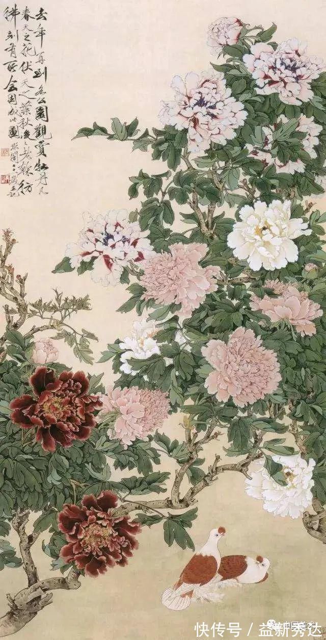 华北大学&两大高手画牡丹,一个工笔称雄,一个写意夺冠!