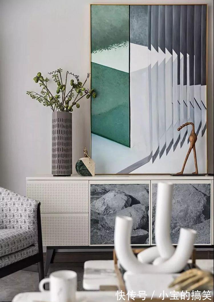 现代|105平现代简约,灰度与绿意,得充满生机与活力