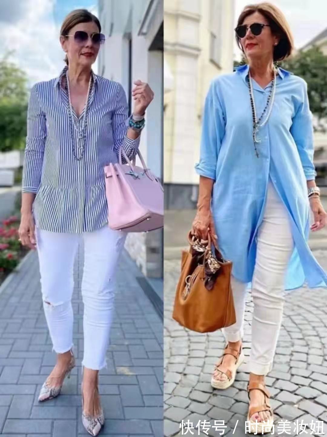 小清新|微胖奶奶就该这样穿,不浮夸不扮嫩,穿得体面又时髦,太美了