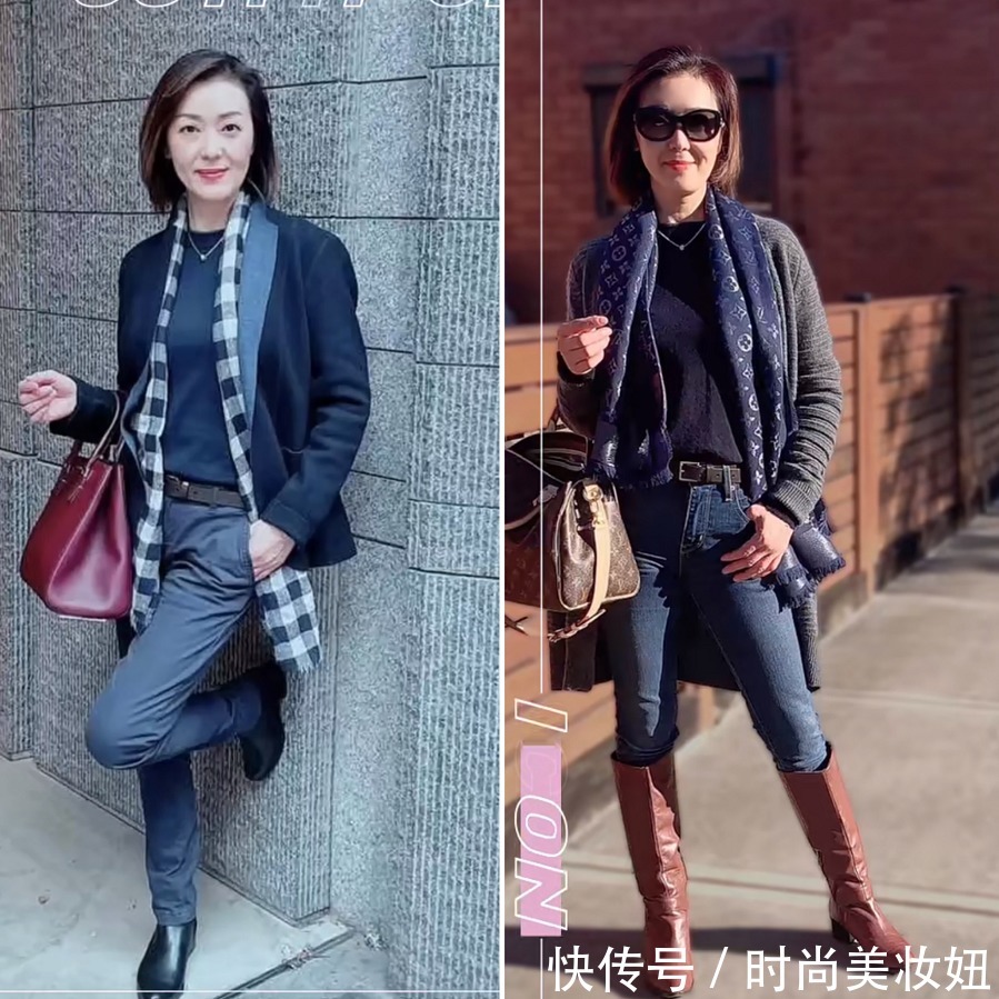 高级感|见过世面的女人都很会穿,这位50岁的姐姐穿搭简约大气,值得借鉴