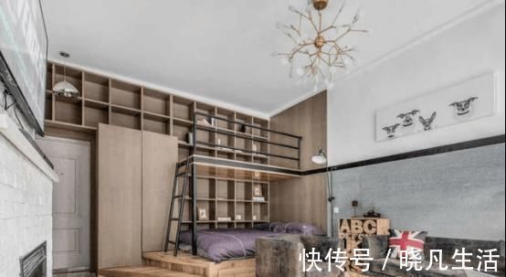 豪宅|5万爆改70㎡的老房子,完工变小庭院豪宅,客厅还做了个“床上床”