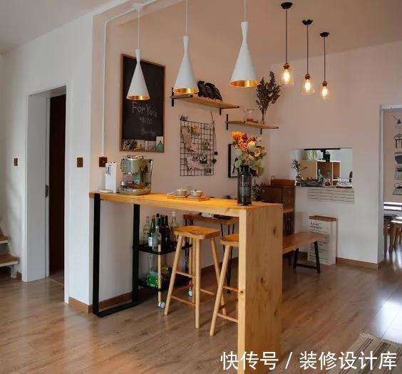 案例|以后买了房,家里也要装个吧台,只占1平米的空间,实用又有情调