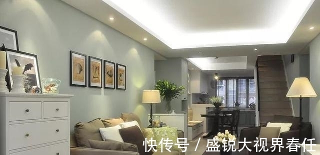 蓝灰色|150㎡现代美式, 复式楼的过道, 利用得真巧!