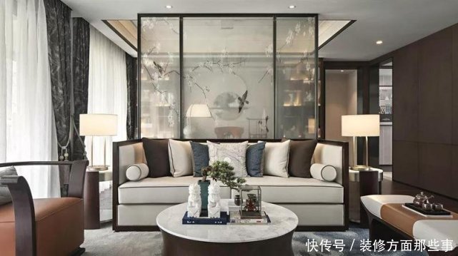 新中式|143平新中式四居室,大面积落地窗,自然风光尽收眼底