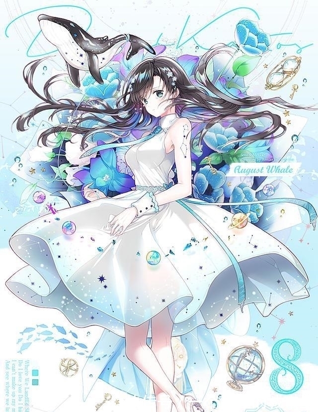 复古风#画师笔下12月份拟人化,8月是清纯少女,4月份最特别