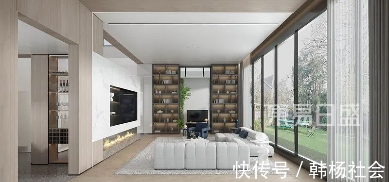 极简风|750㎡极简风别墅设计,日子不紧不慢,生活不急不躁