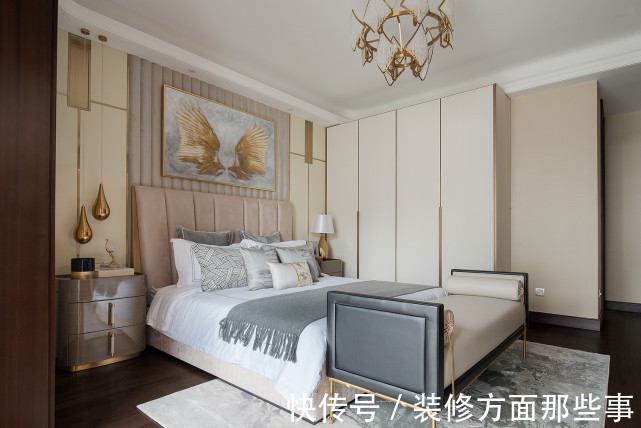 装修|240平轻奢风五居室,阳台设计为休闲茶室,可品茗又可观景