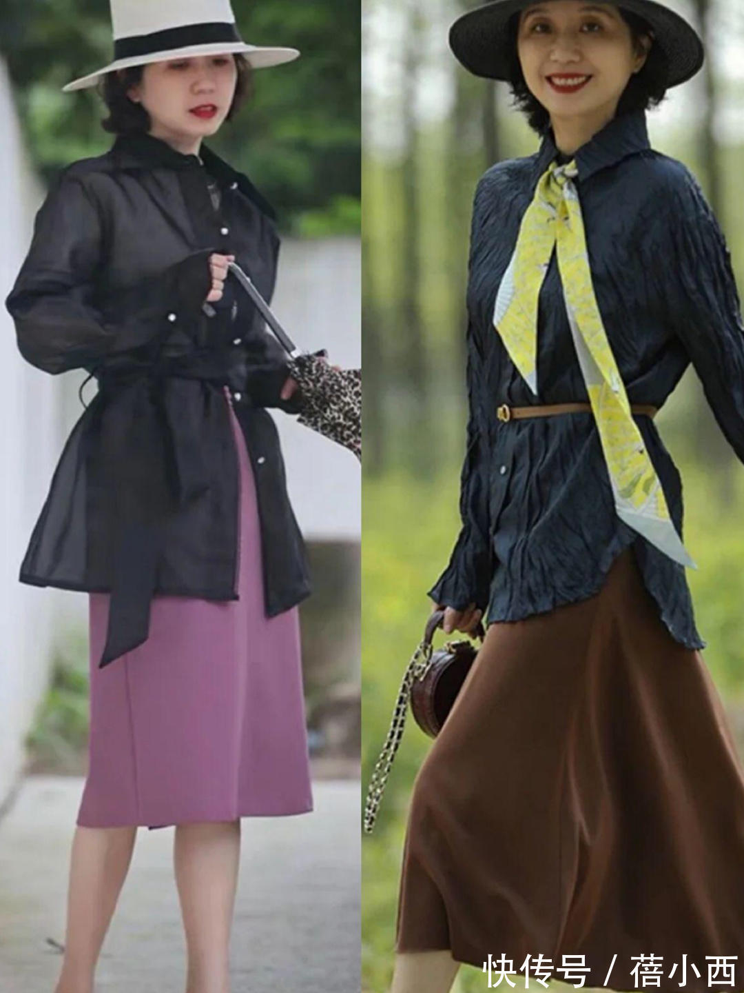 p40、50+女性来学这位博主的穿搭,优雅又温柔,基础款也能很高级