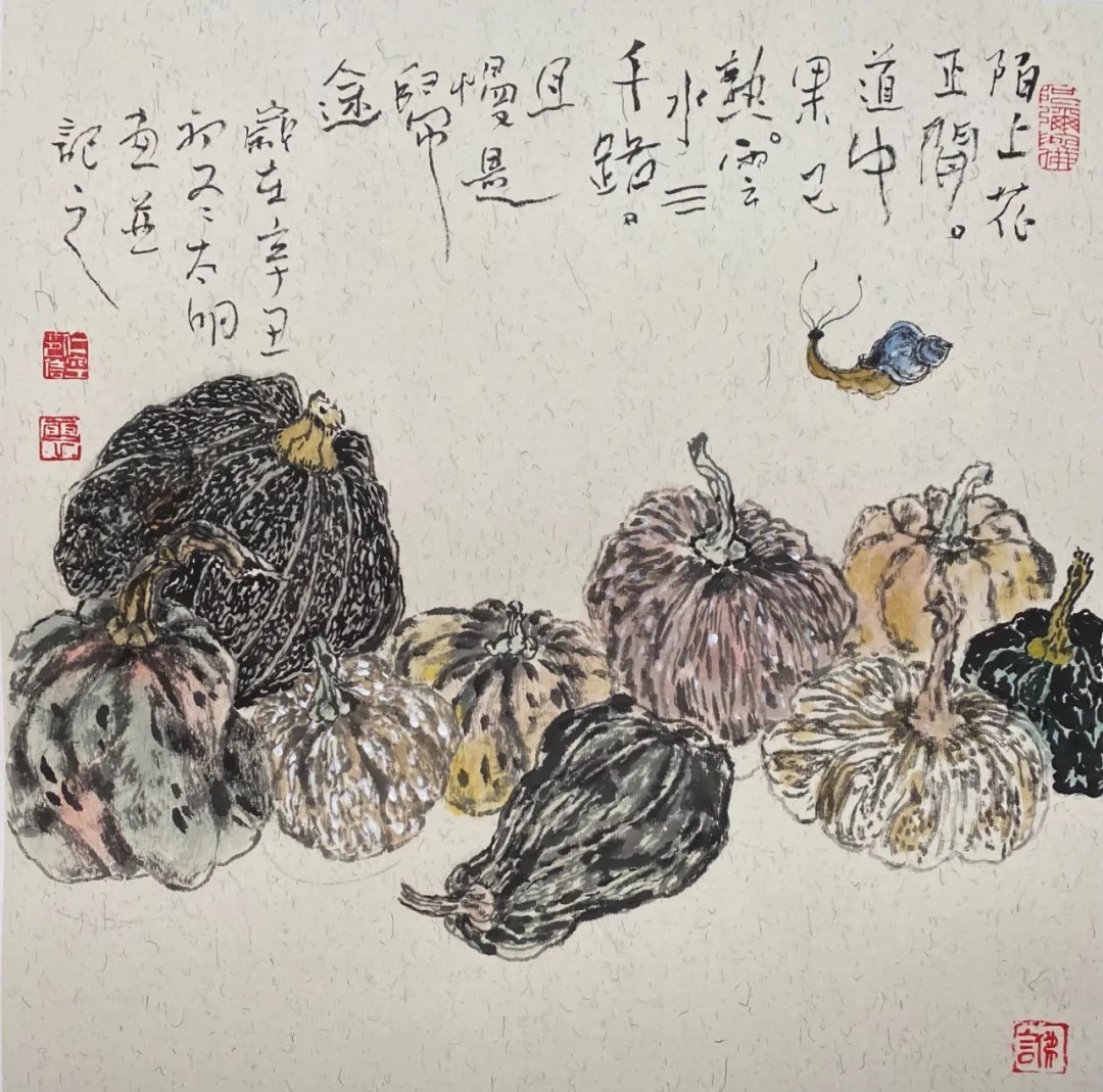 蔡玲!《书画南北方》一一《写意生活艺术组合》迎春中国画小品展