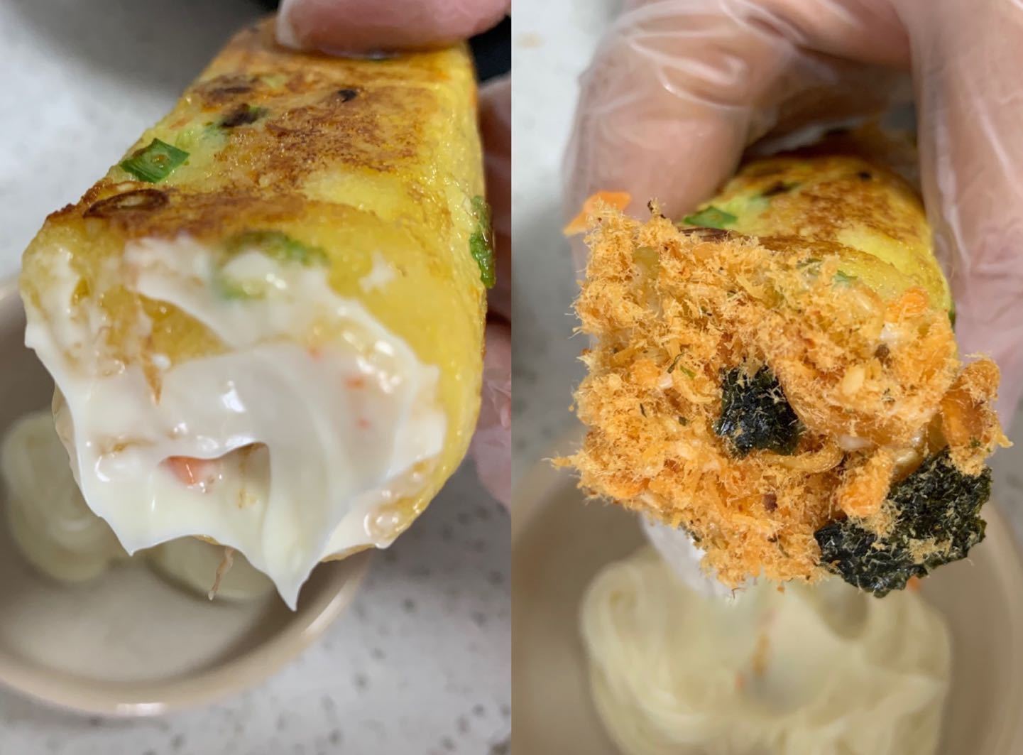 最近孩子迷上它，早餐宵夜都要吃，柔软焦香还拉丝，5分钟就搞定