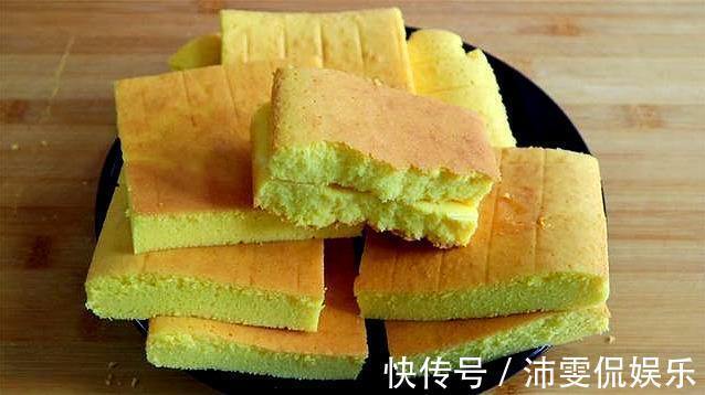 自制蛋糕真不难,6个鸡蛋1碗面粉,烤到金黄就出炉