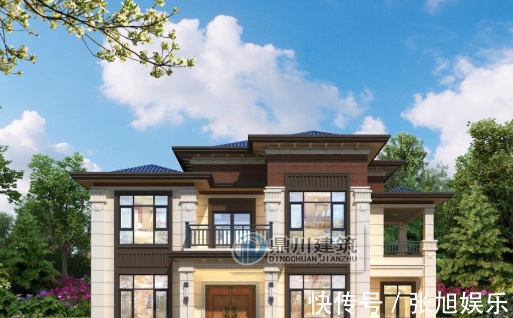占地面积|5款新中式二层农村别墅,低调大气,中式传统美永不过时