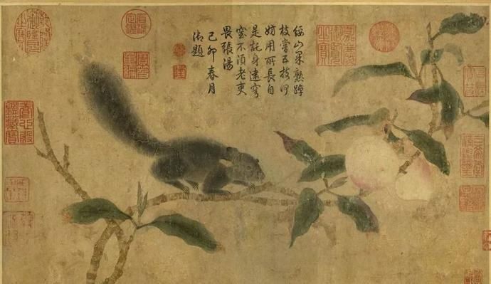 明代欧大任行书《钱选桃枝松鼠卷后跋》欣赏