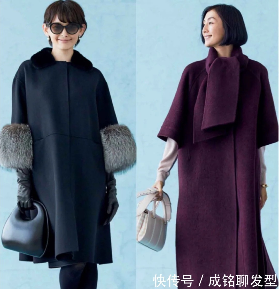 颜色|50岁女人最美的冬日大衣穿搭!简单的款式色彩低调,照样精致优雅