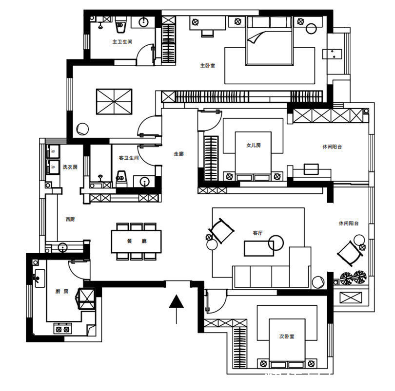 现代|郑州180㎡现代轻奢4室2厅，高级有品味的质感生活