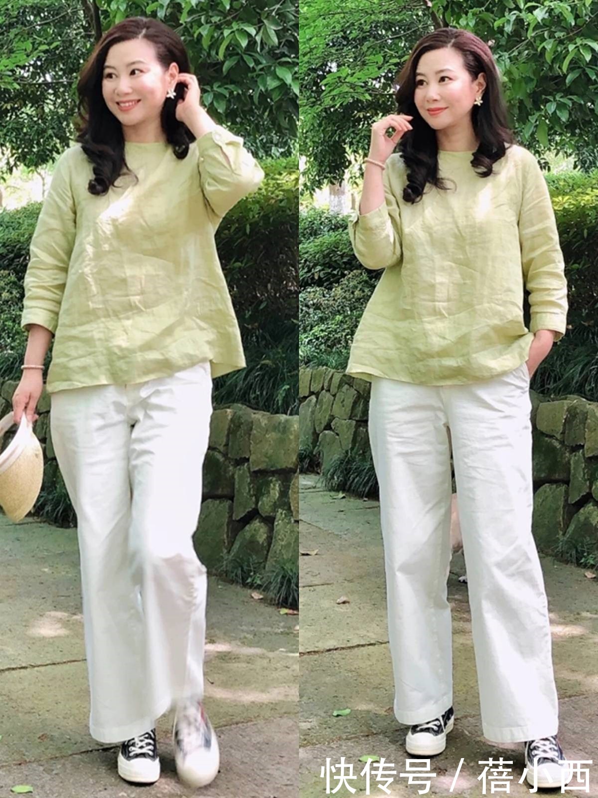印花|微富态身材女人真有优势,瘦子穿素色衣服很平凡,你却穿出高级感