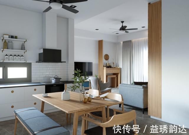 小沙发|将灰蓝色与木色调混合在一起，温暖的现代风格设计