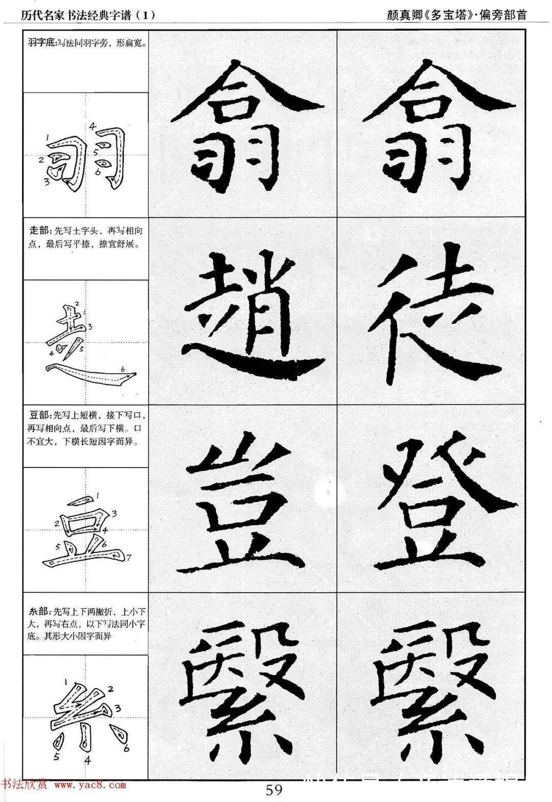 多宝塔字谱！颜真卿多宝塔字谱