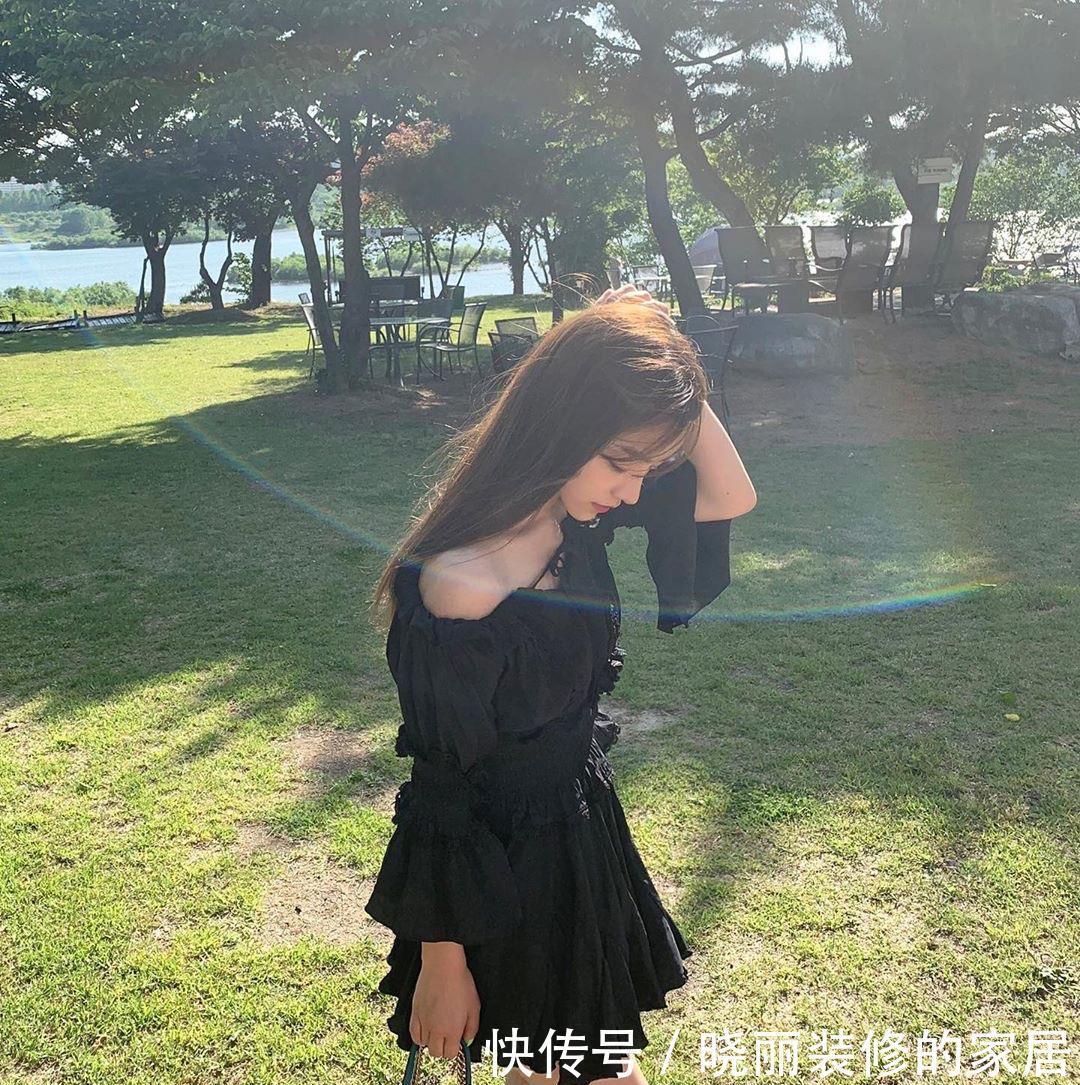 小可爱们|肩膀好看的女生多穿一字肩连衣裙,精致时髦显高级,秒变撩人女神