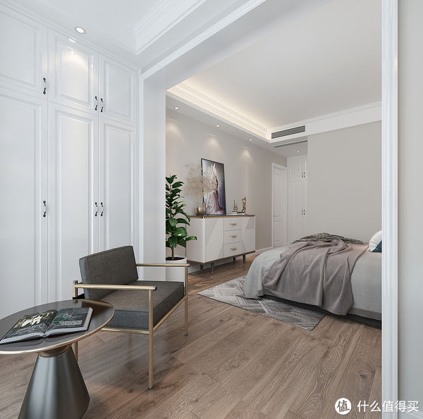 主卧室|发现一户很好看的混搭风，真的很有品味，入户就很惊艳，时尚精致